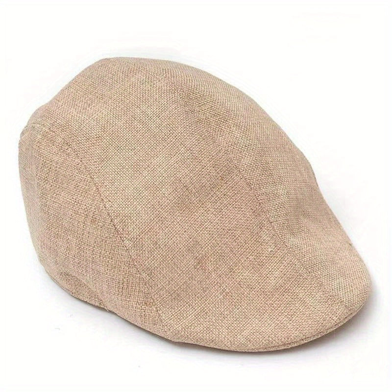 Men's Fabric Beret Newsboy Hat Summer Breathable Hat