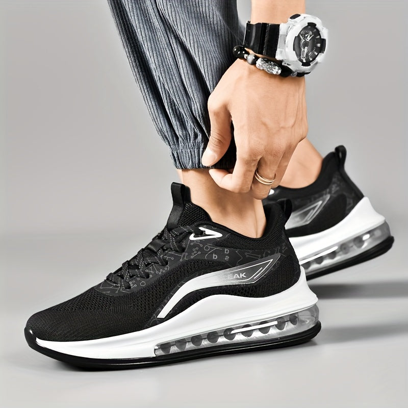 PLUS SIZE Men's Breathable Running Shoes With Air Cushion Non Slip Sneakers