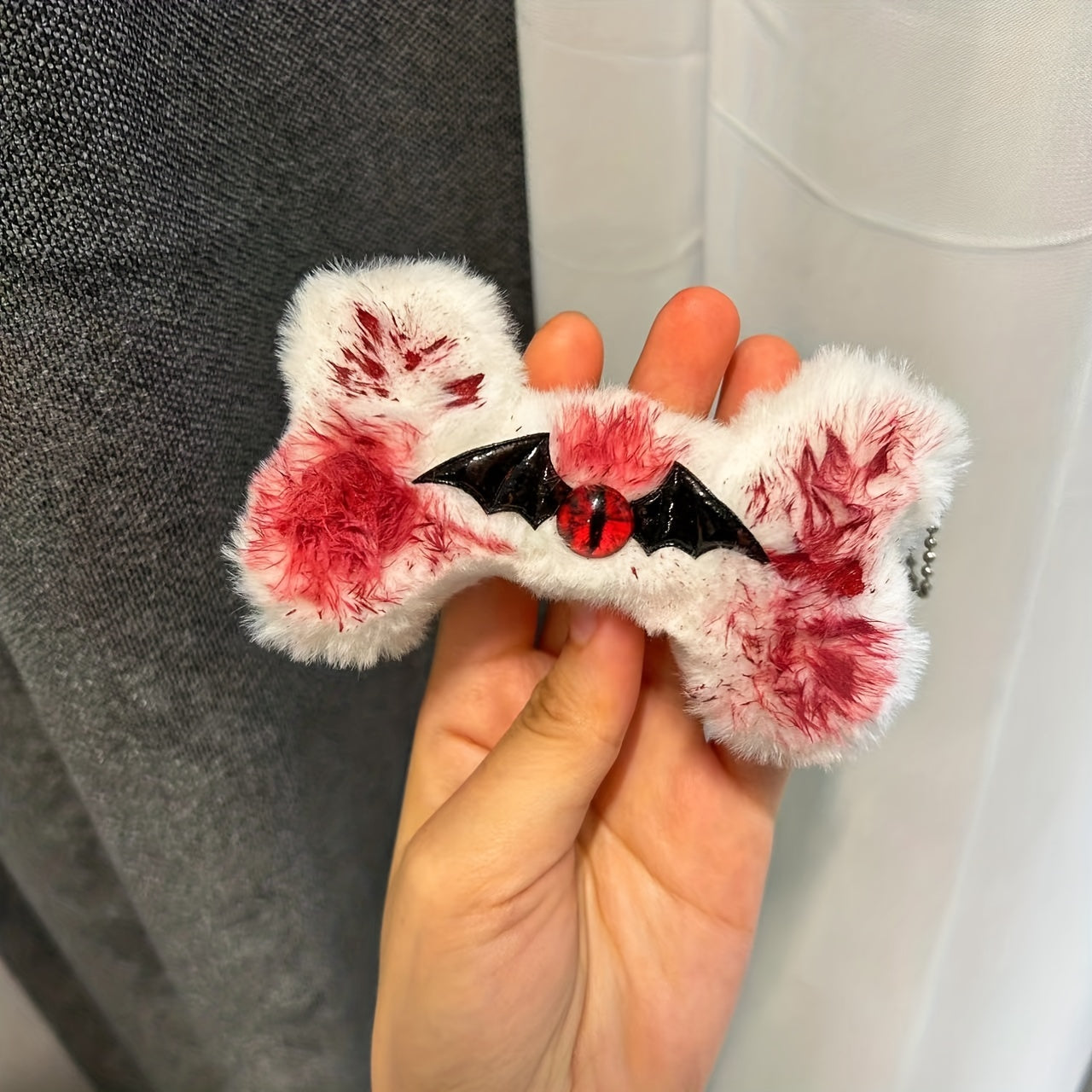 Demon Small Wing Bone Key Chain Plush Pendant Gift