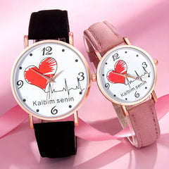 Heart Romantic Couple Digital Quartz Watch Set