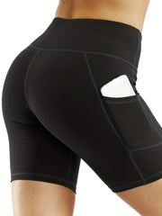 High Waist Yoga Shorts Moisture Wicking Workout Biker Shorts