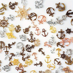 DIY Retro Zinc Alloy Jewelry Accessories Anchors Rudder Pendants