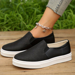 Sequins Pattern Slip On Flat Sneakers Soft Sole Casual & Comfy Shoes