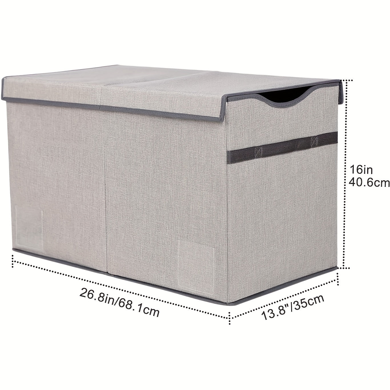 Extra Large Kids Toy Organizer Collapsible Grey Storage Bin