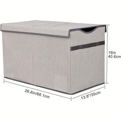 Extra Large Kids Toy Organizer Collapsible Grey Storage Bin