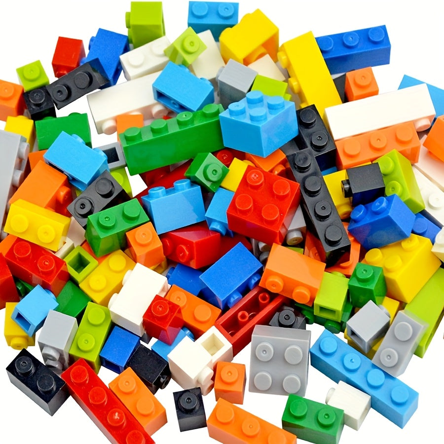 130pcs Bulk Building Blocks City DIY Creative Thick Bricks Educational Toys