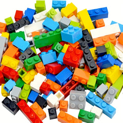 130pcs Bulk Building Blocks City DIY Creative Thick Bricks Educational Toys