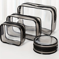 4pcs Waterproof Makeup Bags Set Travel Toiletry Bag with Zipper