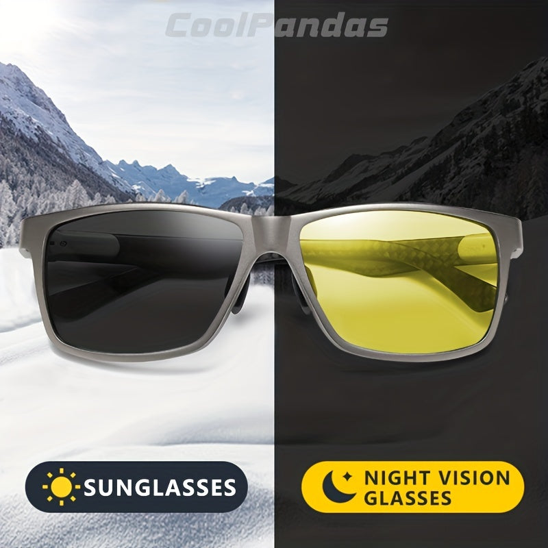 Carbon Fiber Photochromic Polarized Sunglasses Safe Driving Sun Glasses
