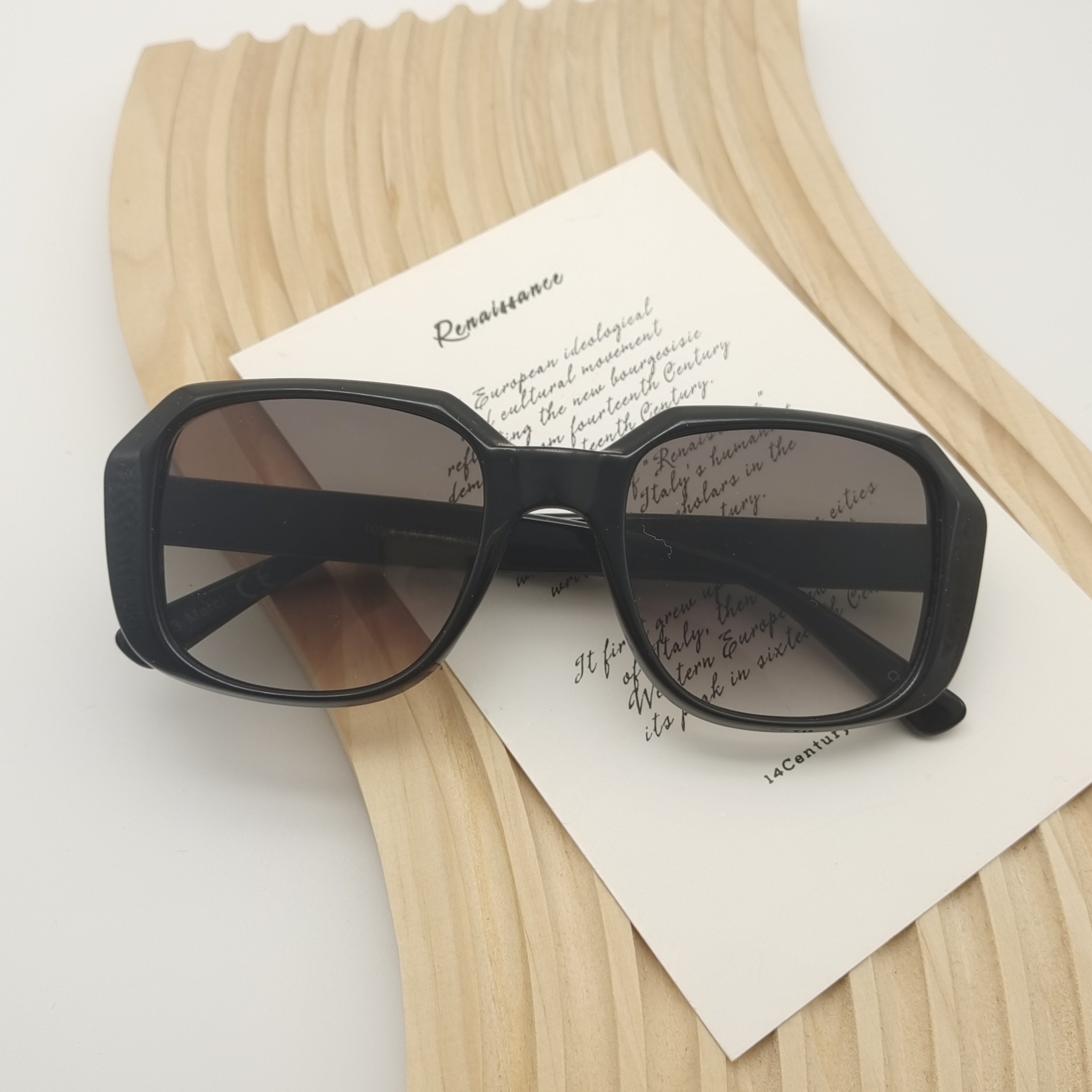 Men's Large Frame Square Sunglasses UV Resistant with Case