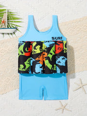 Cartoon Boys Buoyancy Swimsuit Elastic Swimming Beach Outfit