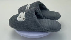 Men's Bear Cozy Plush Slippers Anti-Skid Indoor Winter Shoes