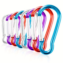20pcs Mini Carabiner Keychain Aluminum Alloy D Ring Buckle with Spring Snap Clip