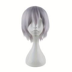 Men's Silver Gray Anime Costume Wig for Parties