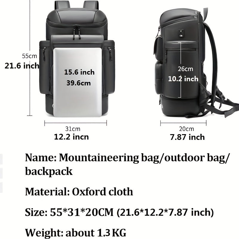 50L Waterproof Hiking Trekking Backpack Large Capacity Travel Backpack