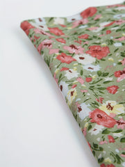 Floral Print Elastic Waist Casual Skirt for Spring & Summer