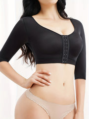 Posture Corrector Shaping Tops Slimmer Half Sleeve Front Buckle Top