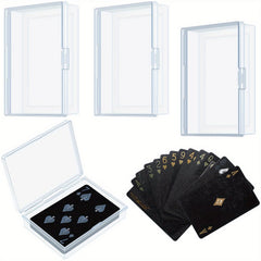 3pcs Clear Playing Card Case for Organization & Protection