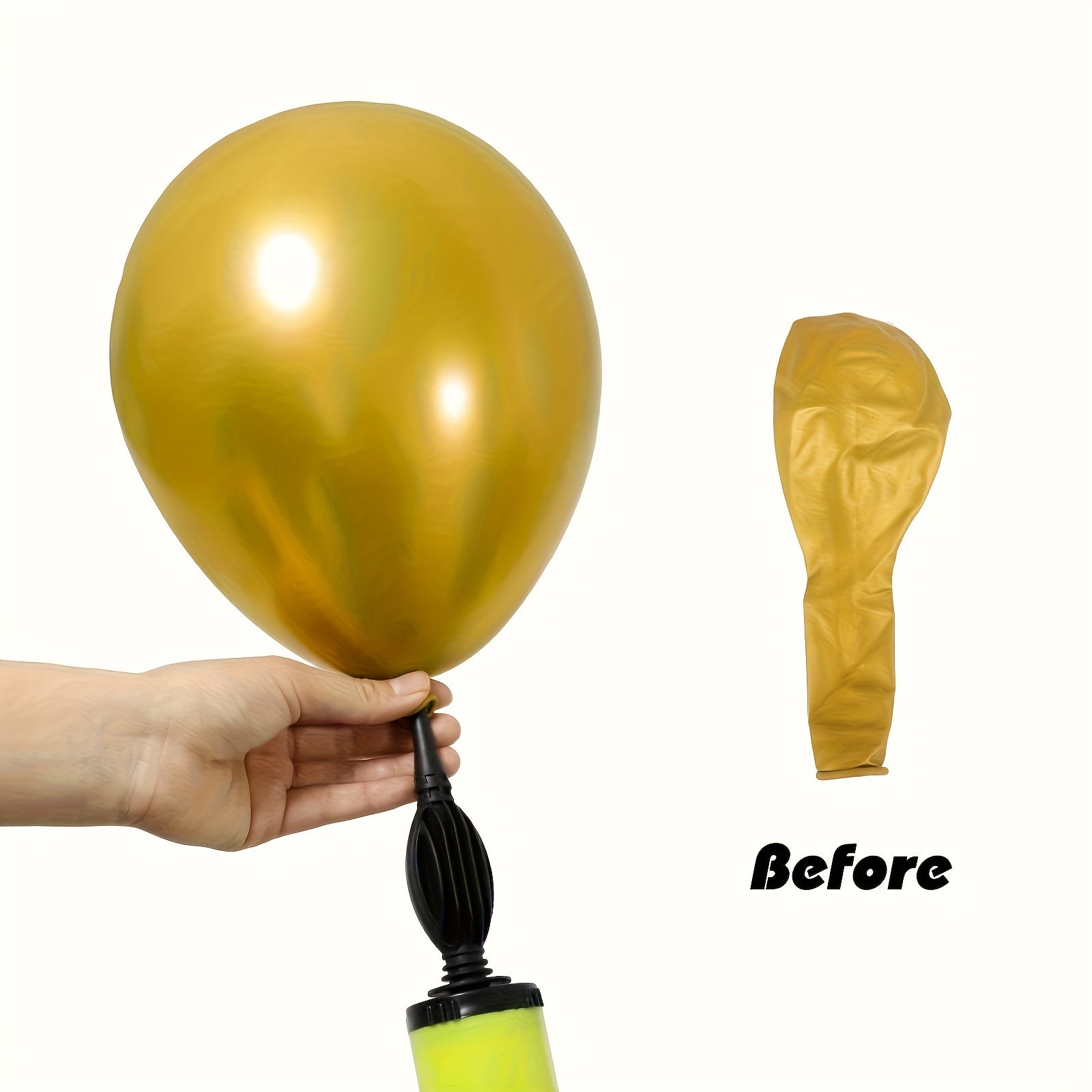 110pcs Golden Metal Chromium Latex Balloons With Ribbons for Parties Birthdays
