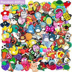 Random Style Shoe Charms DIY Shoe Decoration Different Shaped PVC Shoes Pins