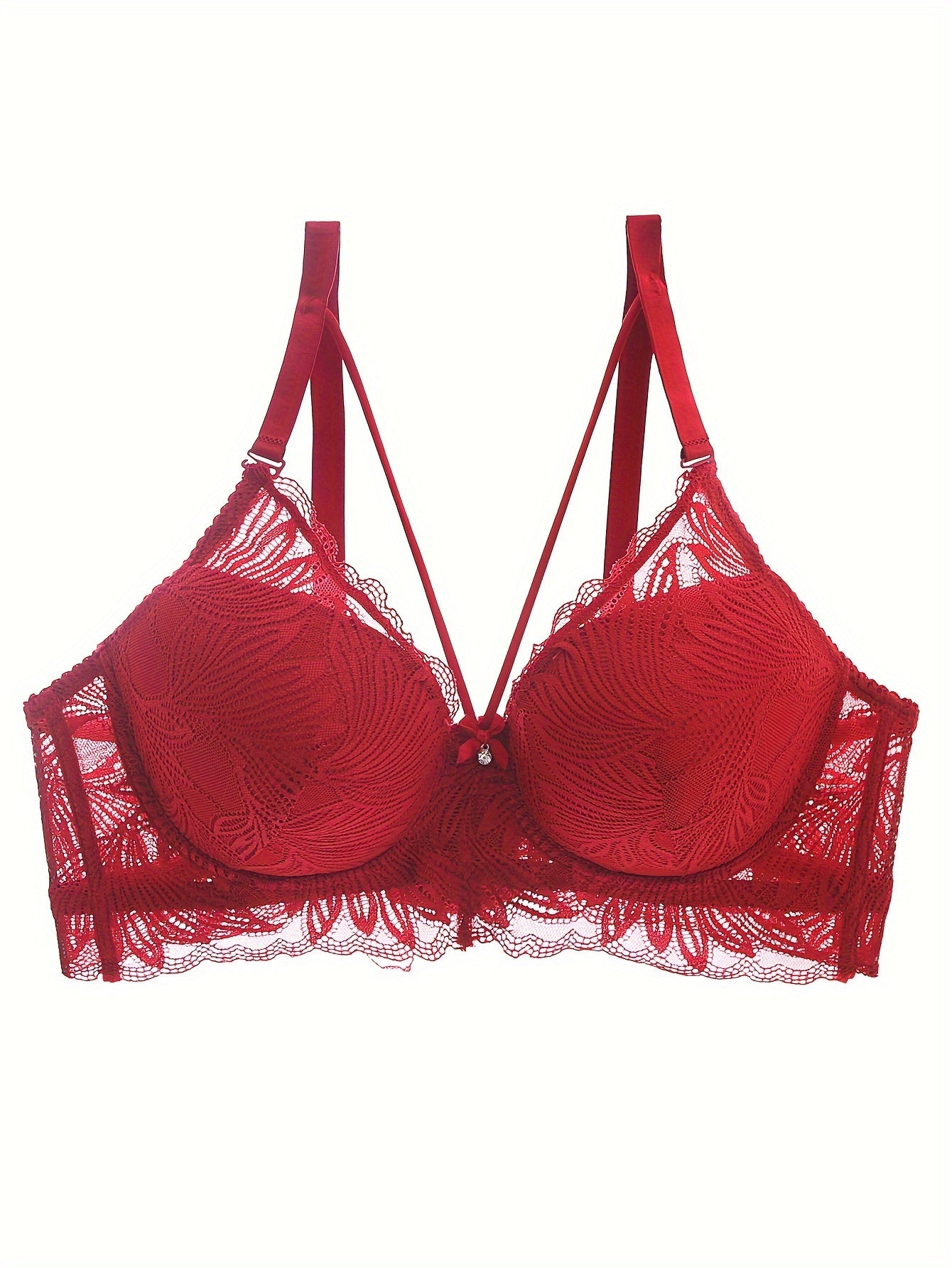 Bra Women's Plus Cross Front Padded Harness Bra