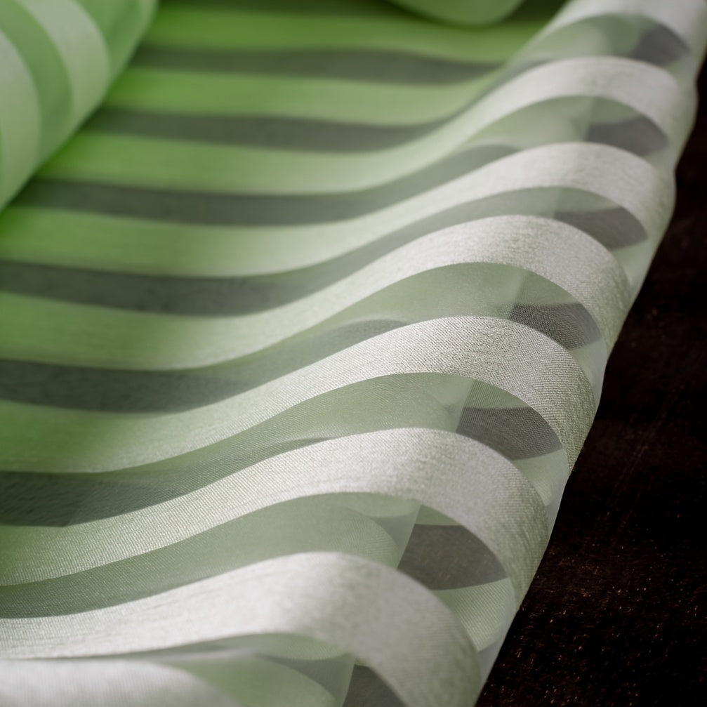 Checked Stripes Organza Fabric For Dress Making Sewing Apparel Costumes Craft