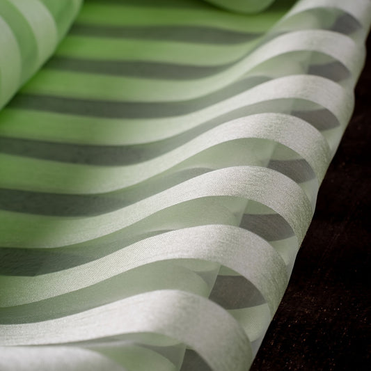 Checked Stripes Organza Fabric For Dress Making Sewing Apparel Costumes Craft