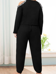 Sporty Lounge Pants Women's Elastic Waist Joggers