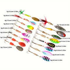 16pcs Metal Spoon Spinner Fishing Lure Hard Bait For Pike Fishing
