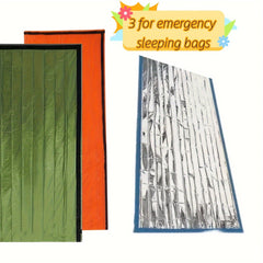 3pcs Emergency Sleeping Bags Heat Insulation Warm Sleeping Bag