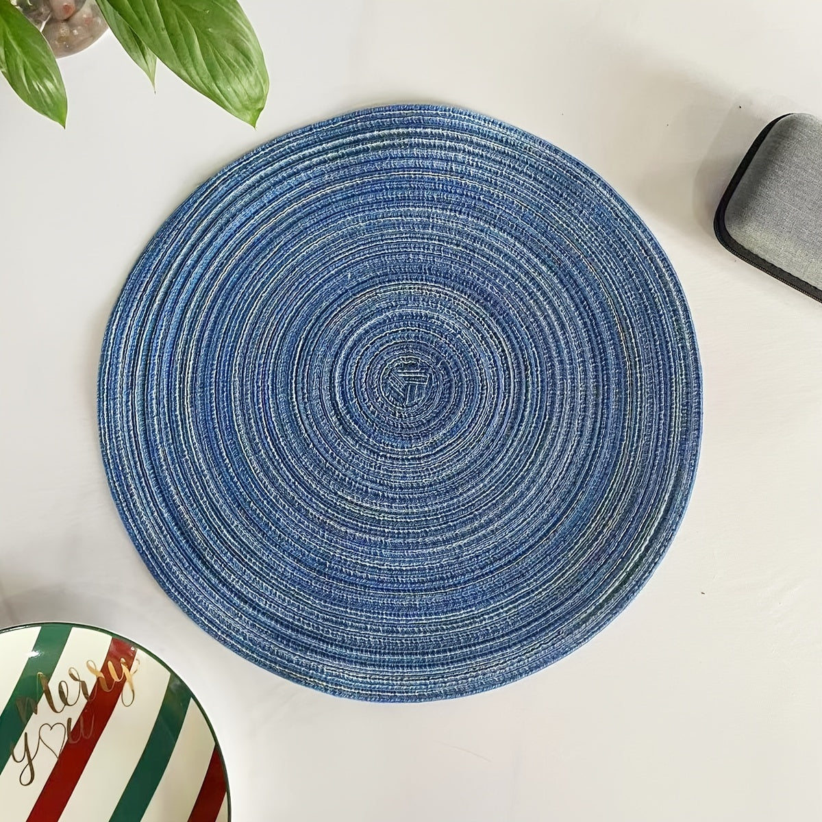 Round Woven Placemat Kitchen Table Mat Dining Table Decor