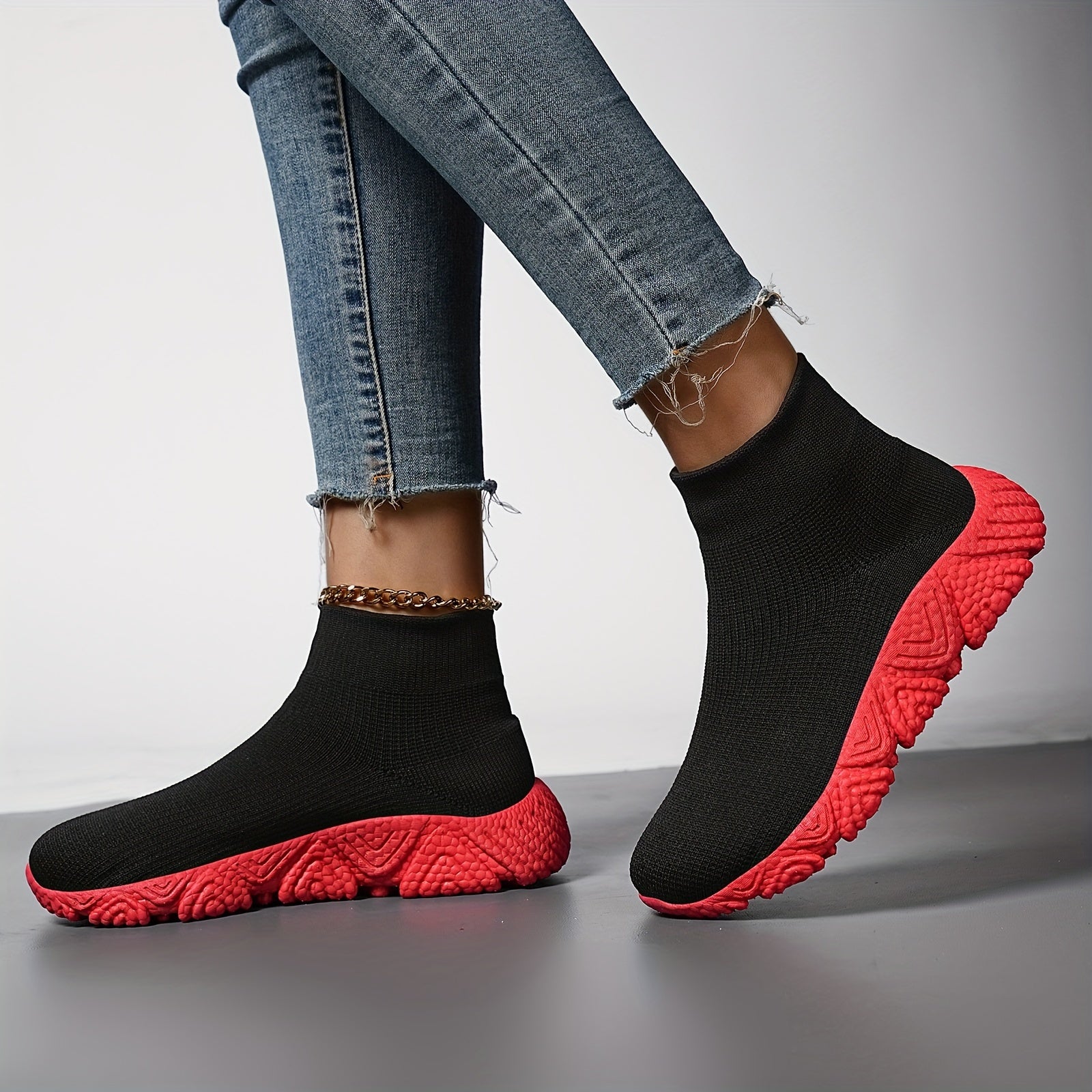 High Top Flying Woven Shoes Mesh Breathable Running Shoes