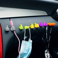 10pcs PVC Thumb Wall Hooks Funny Cord Holders For Cables