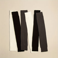 2 Pairs Solid Leg Warmers & Knee High Socks Women's Stockings