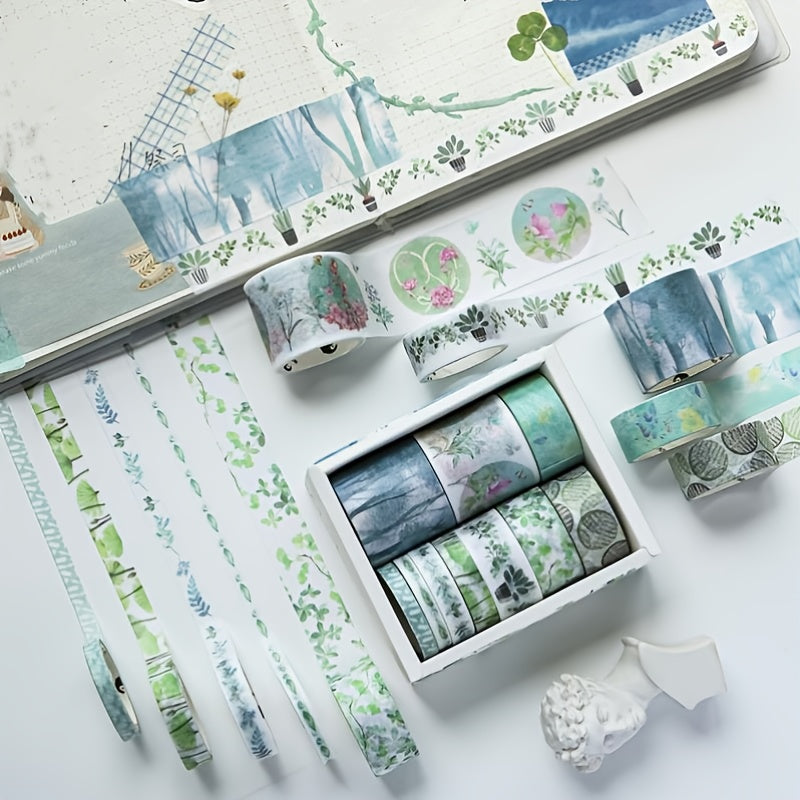 10 Rolls Hand Account Sticker Materials Tape Set