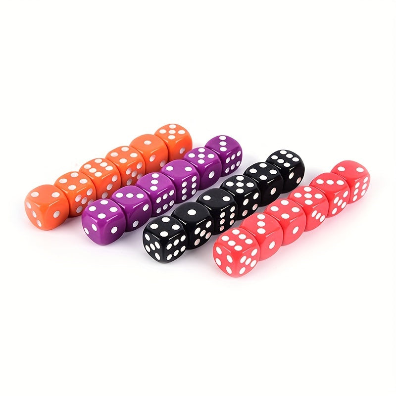6pcs Acrylic Round Corner Dices 16mm for Party Games