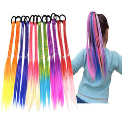 12pcs Gradient Twist Braided Hair Wigs Extensions for Girls