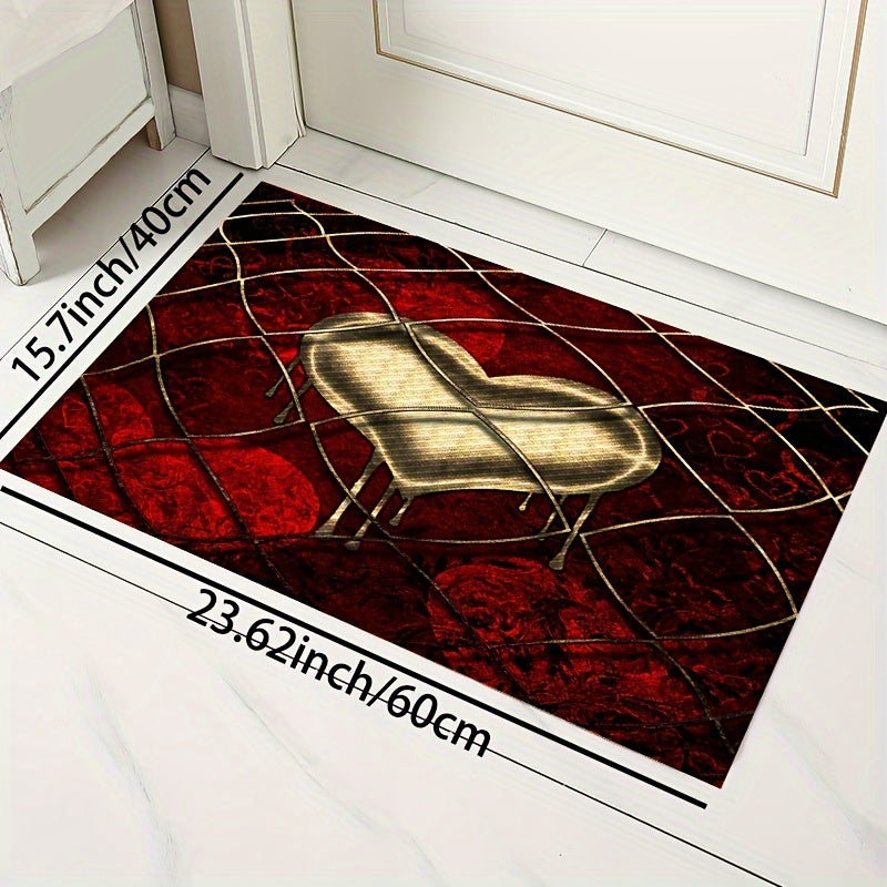 Decorative Rug Lattice Print Washable Carpet Living Room Bedroom Decor
