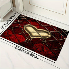 Decorative Rug Lattice Print Washable Carpet Living Room Bedroom Decor