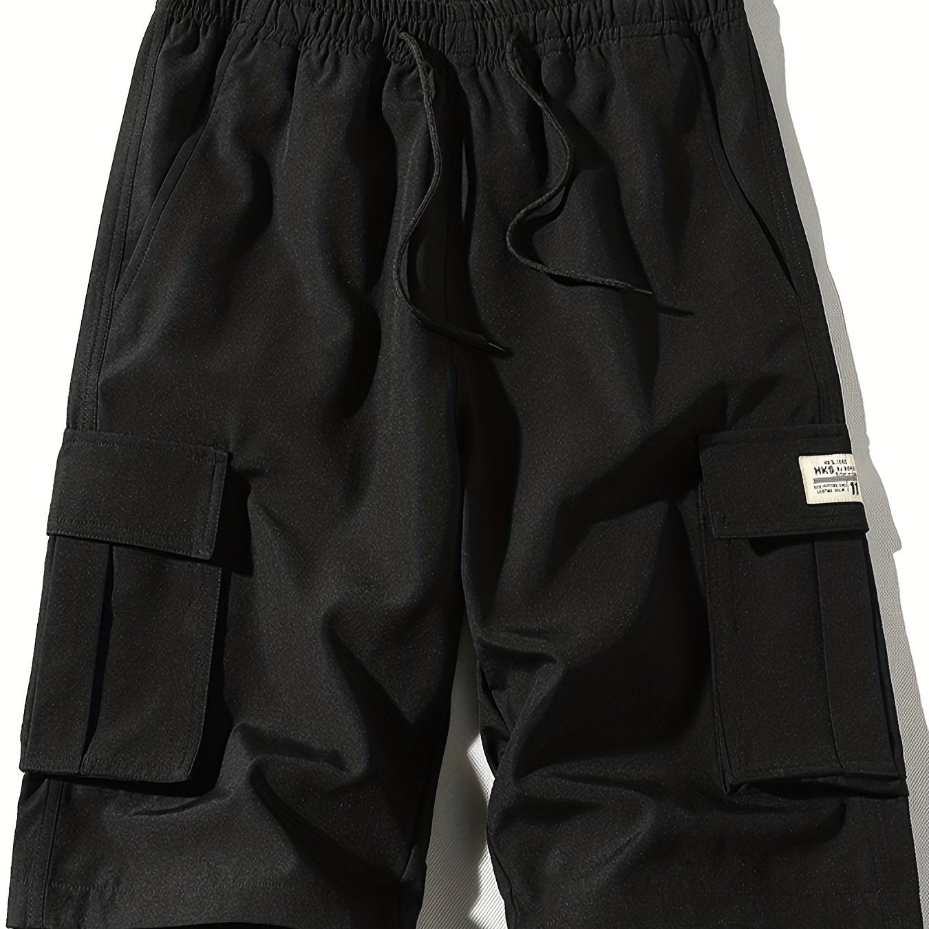 Men's Drawstring Cargo Shorts Elastic Waist Summer Outdoor