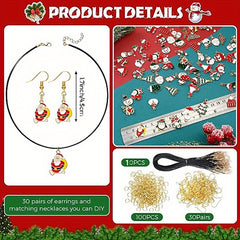 170 340pcs Christmas Jewelry Set for Making with Charms Hooks Ropes Rings