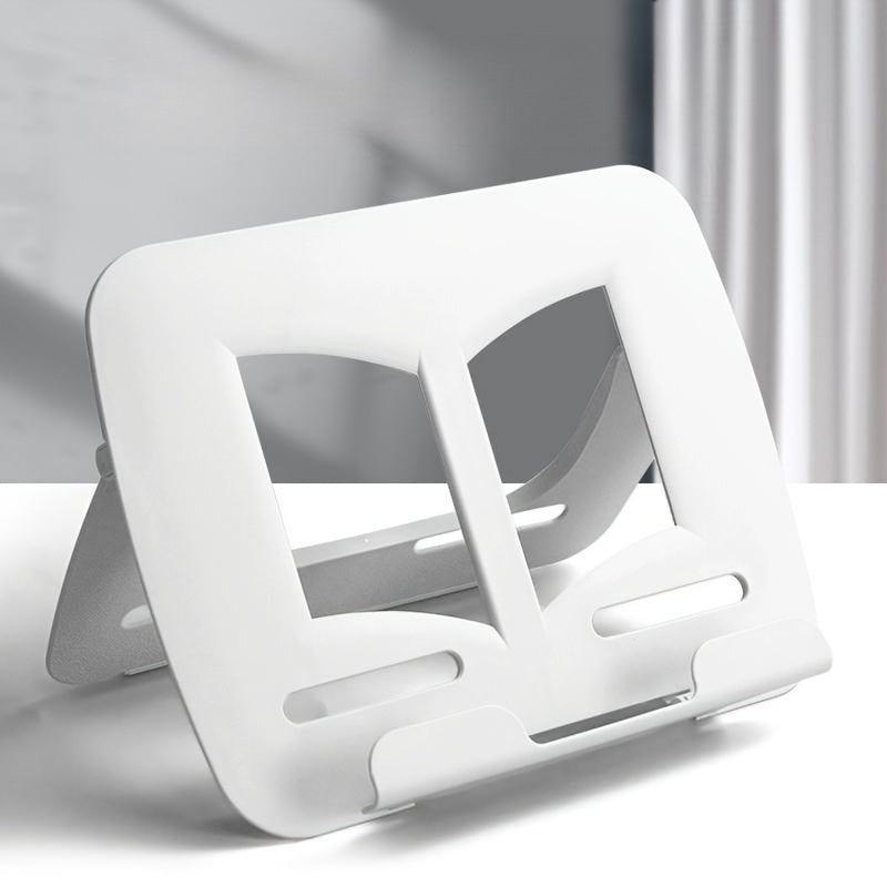 Foldable Reading Rack with Book Clips and Desk Storage