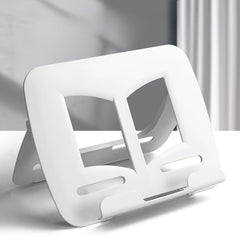 Foldable Reading Rack with Book Clips and Desk Storage