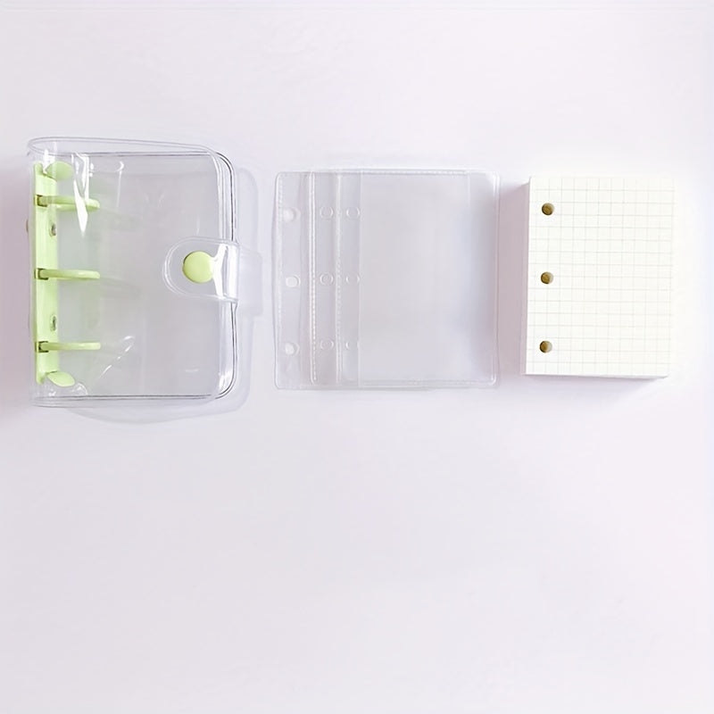 Mini 3 Hole Binder w/ Clear PVC Case for Girls Handbooks