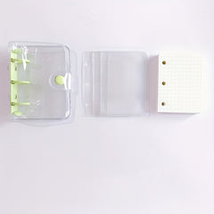Mini 3 Hole Binder w/ Clear PVC Case for Girls Handbooks