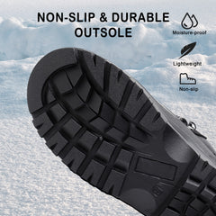 Boy's Snow Boots Fleece Lined Non slip Cozy Outdoor Hiking Shoes