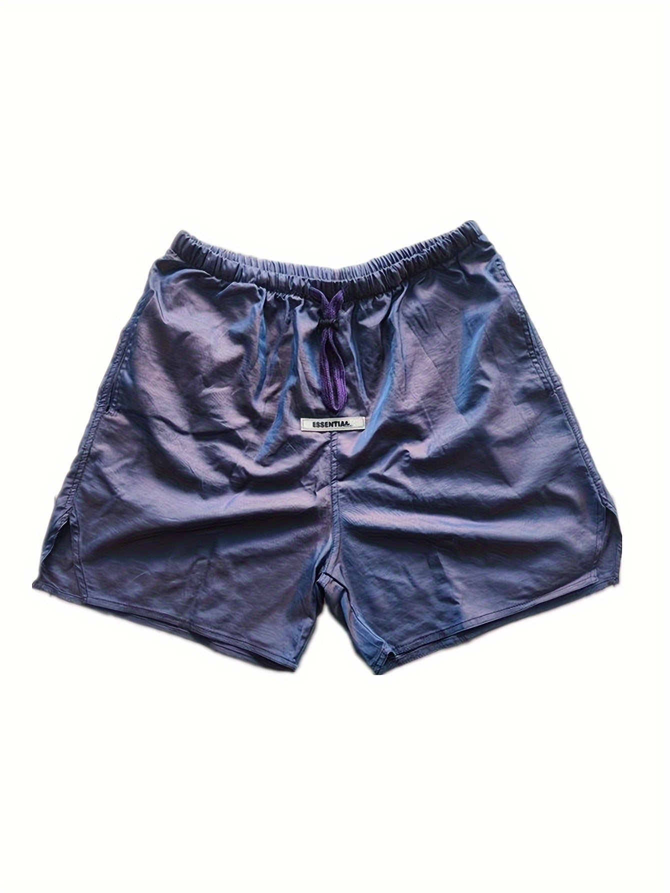 Men's Breathable Solid Shorts with Pockets Drawstring Elastic Waist
