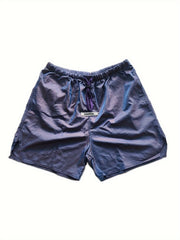 Men's Breathable Solid Shorts with Pockets Drawstring Elastic Waist