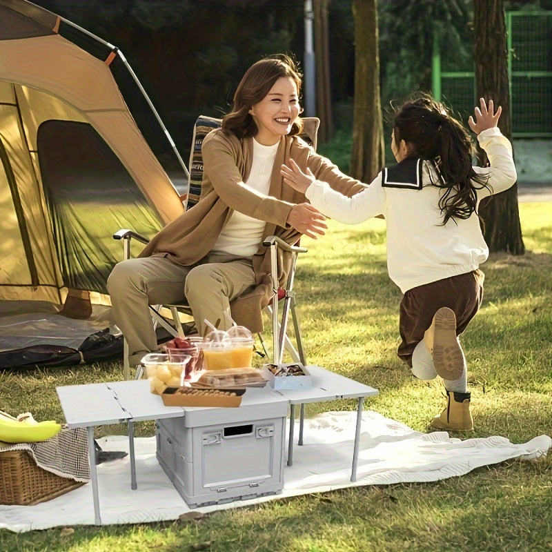 1pc Outdoor Folding Storage Box Multifunctional Camping Car Trunk Box