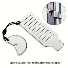 Portable Stainless Steel Door Stopper Punch Security Door Locker